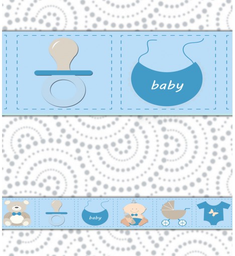 Border Bebê em Tons de Azul