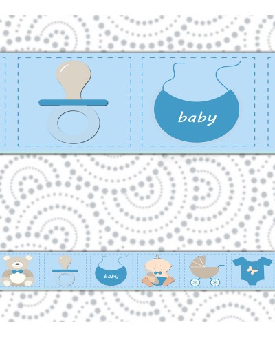 Border Bebê em Tons de Azul Border Bebê em Tons de Azul