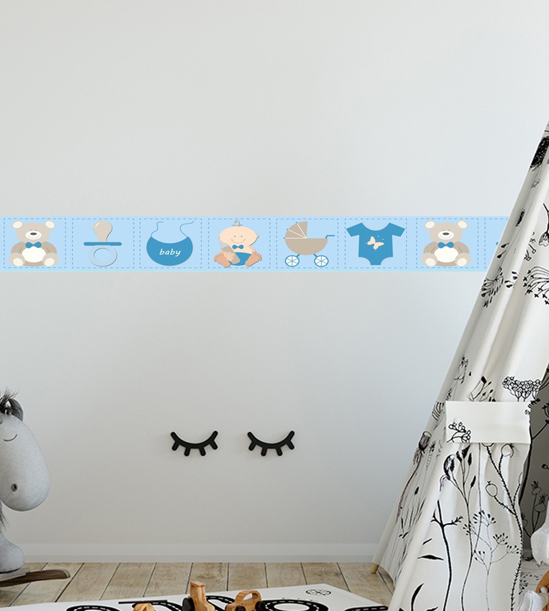 Border Bebê em Tons de Azul