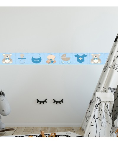 Border Bebê em Tons de Azul Border Bebê em Tons de Azul