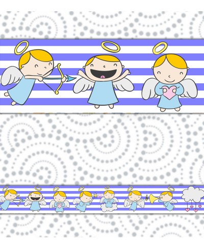 Border Anjinho em Tons de Azul Border Anjinho em Tons de Azul