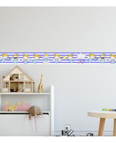 Border Anjinho em Tons de Azul Border Anjinho em Tons de Azul