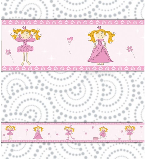 Border Boneca Rosa Cartoon
