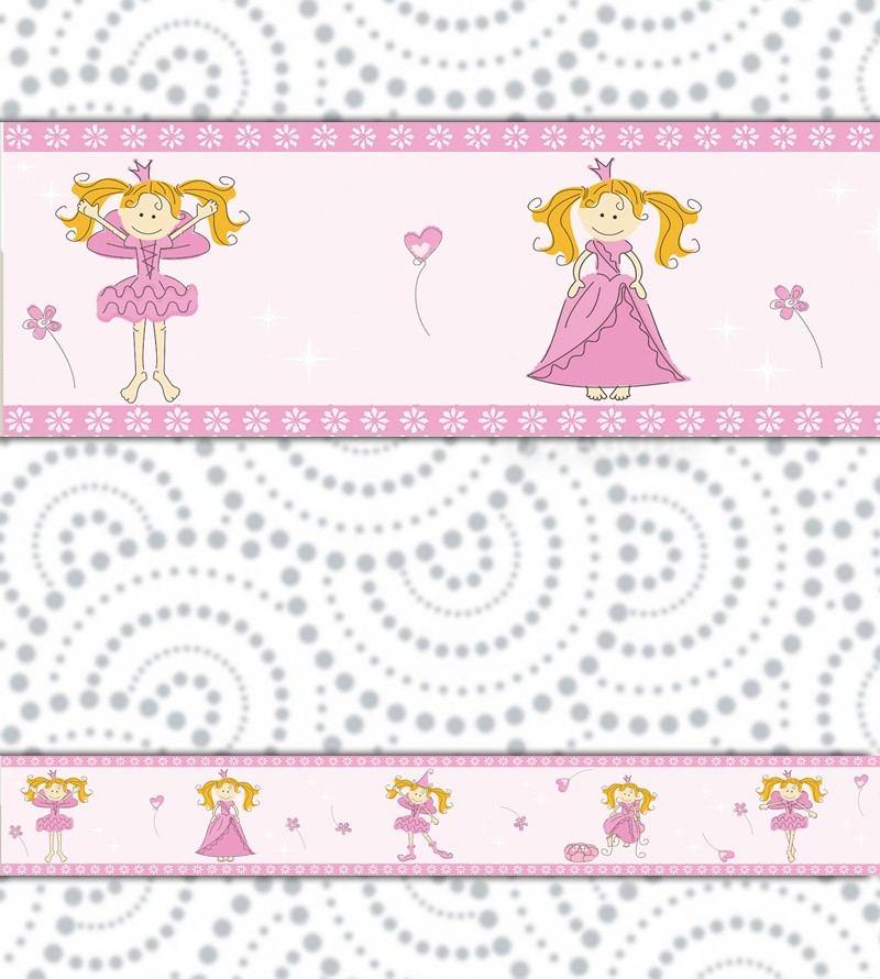 Border Boneca Rosa Cartoon