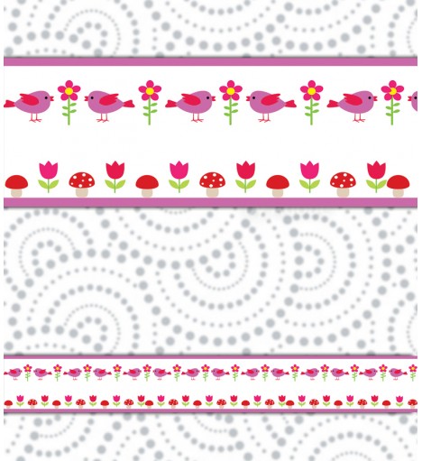 Border Passarinhos e Flores