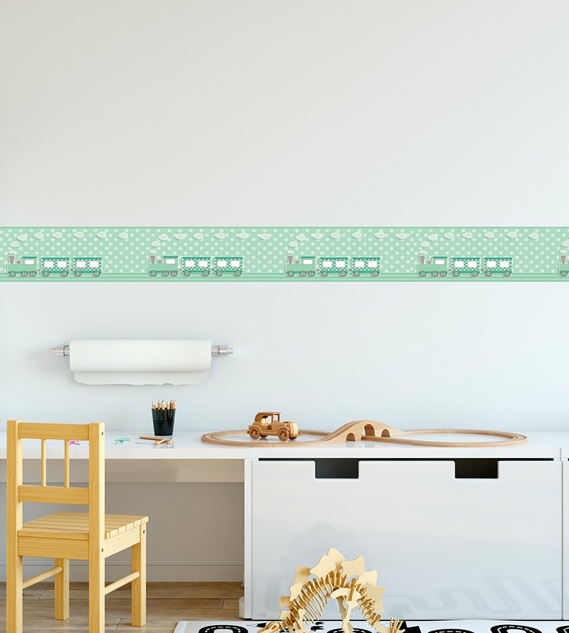 Border Trenzinho em Tons de Verde