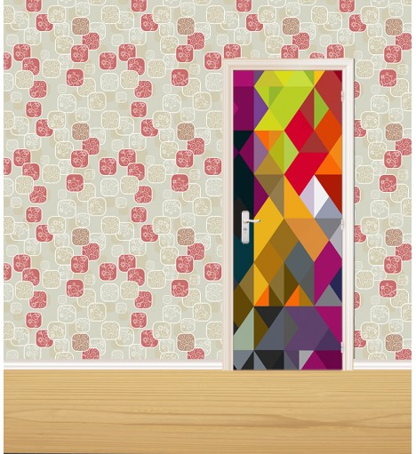 Adesivo de Porta Abstrato Modernidade