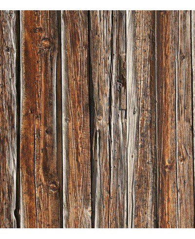 Papel de Parede Madeira Envelhecida em Tons Marrom e Cinza - Madeira 92