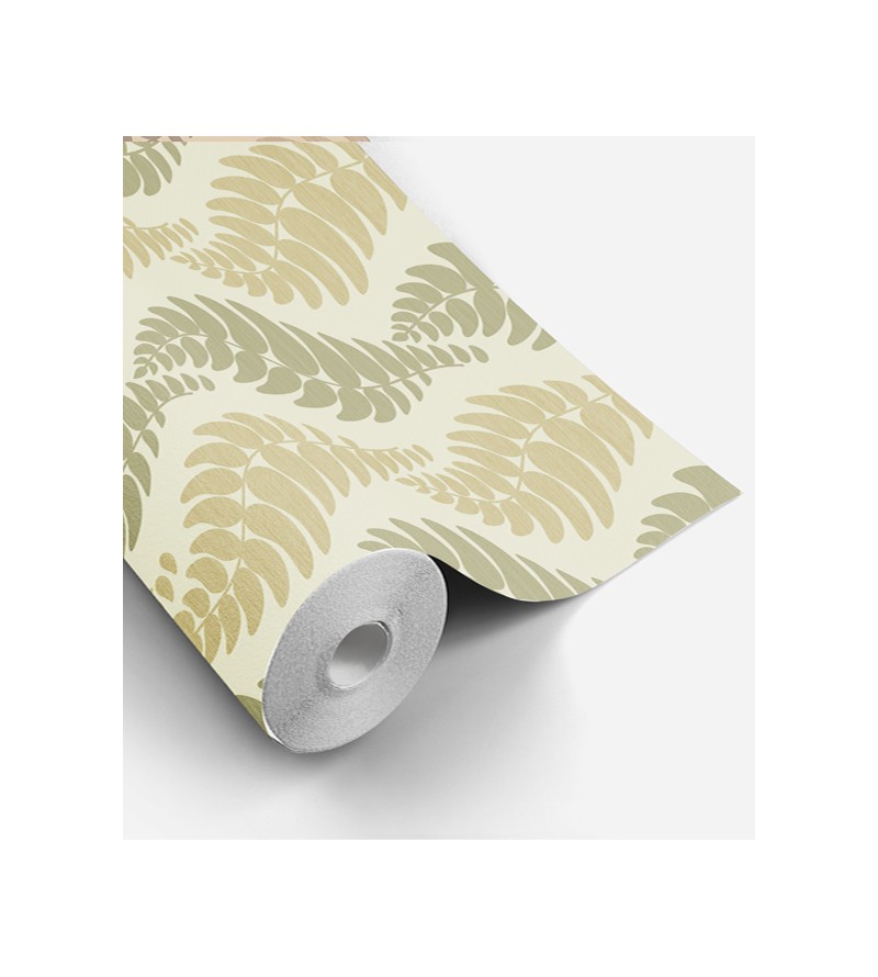 Papel de Parede Madrid em Tons Verde e Bege