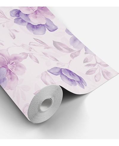 Papel de parede roxo, pink e com fundo em tons claros de roxo