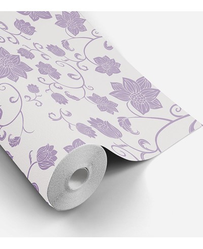 Papel de parede floral nos tons de lilas - Glamour 07 Papel de parede floral nos tons de lilas - Glamour 07