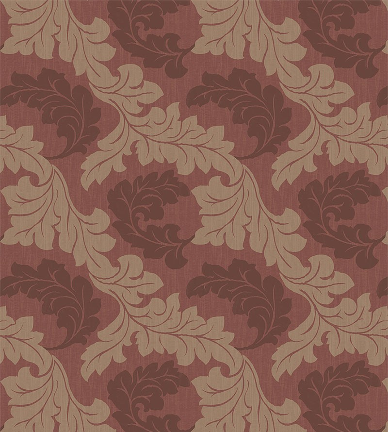 Papel de Parede Madrid em Tons de Marrom, Vermelho e Bege