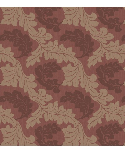 Papel de Parede Madrid em Tons de Marrom, Vermelho e Bege Papel de Parede Madrid em Tons de Marrom, Vermelho e Bege