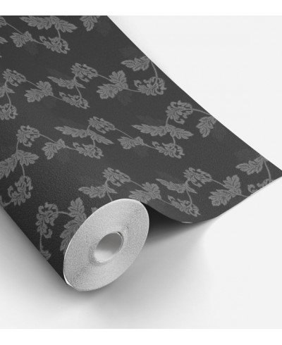 Papel de Parede Madrid em Tons de Cinza e Detalhes em Flores Papel de Parede Madrid em Tons de Cinza e Detalhes em Flores