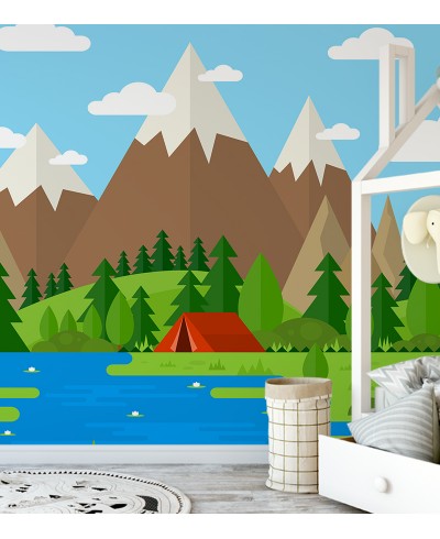 Papel de Parede Fotomural Paisagem Acampamento