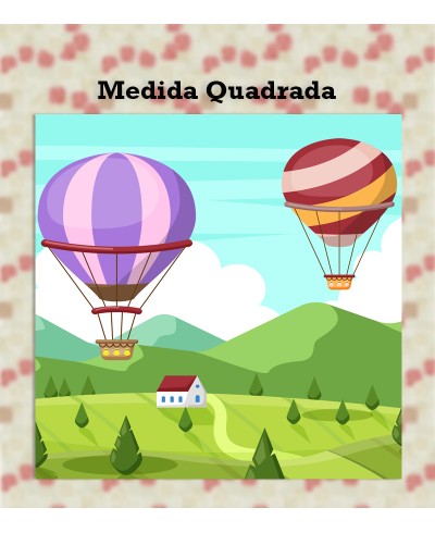 Papel de Parede Fotomural Paisagem Balões