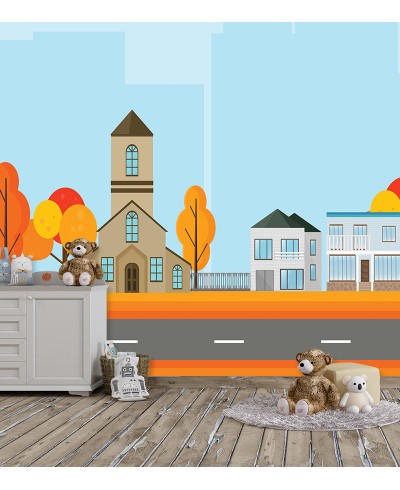 Papel de Parede Fotomural Cidade Estrada Papel de Parede Fotomural Cidade Estrada