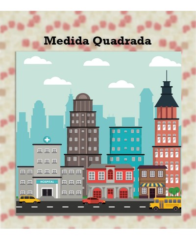 Papel de Parede Fotomural Cidade Cute Papel de Parede Fotomural Cidade Cute