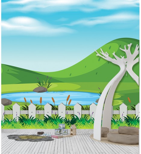 Papel de Parede Fotomural Paisagem Lago