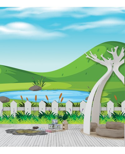 Papel de Parede Fotomural Paisagem Lago Papel de Parede Fotomural Paisagem Lago