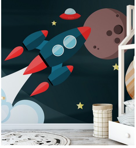 Papel de Parede Fotomural Foguete Espacial