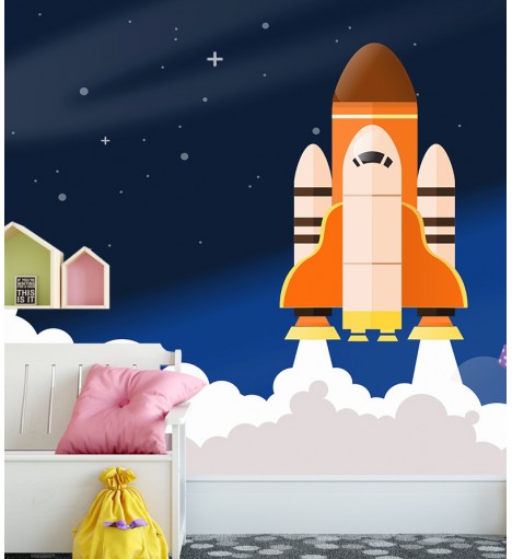Papel de Parede Fotomural Infantil Foguetinho