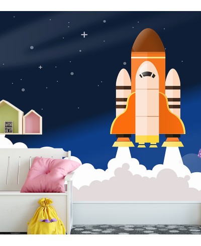 Papel de Parede Fotomural Infantil Foguetinho Papel de Parede Fotomural Infantil Foguetinho