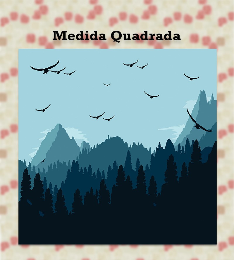 Papel de Parede Fotomural Montanhas e Pássaros