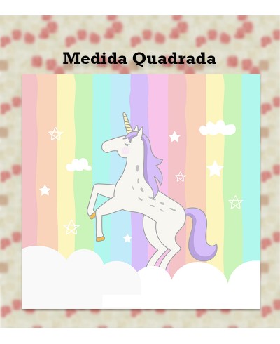 Papel de Parede Fotomural Arco Íris Unicórnio