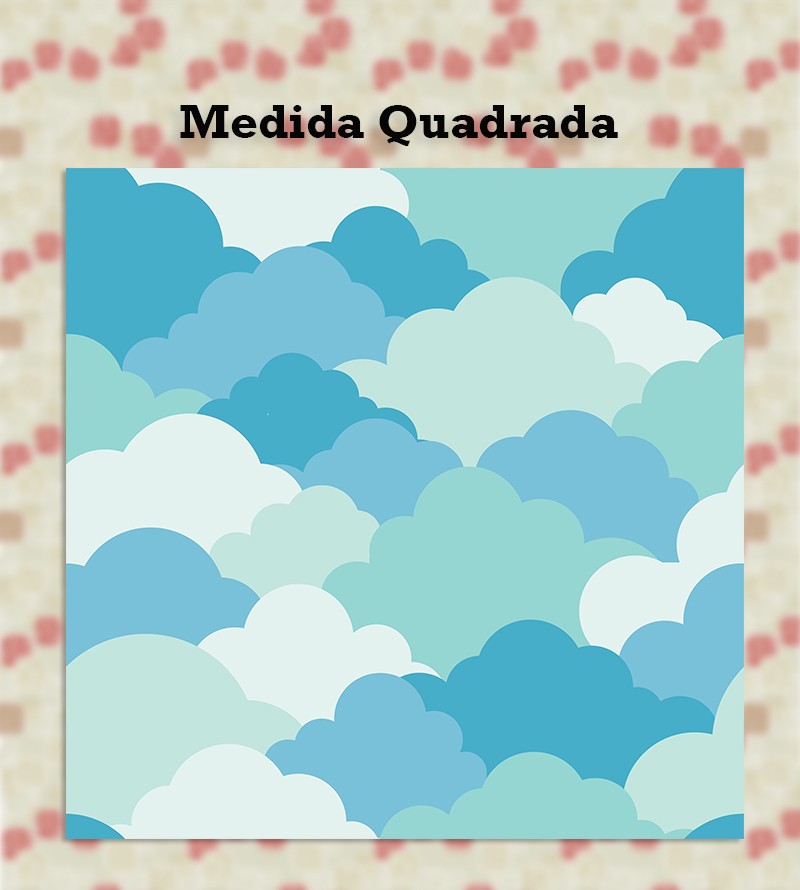 Papel de Parede Fotomural Nuvem Cute Azul