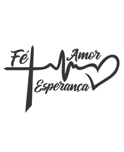 Adesivo Fé, Amor, Esperança