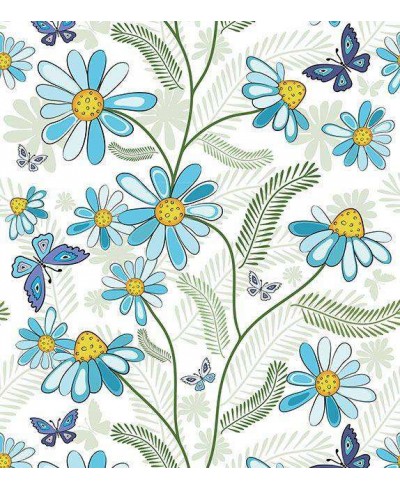Papel de parede com fundo branco e detalhes em azul marinho, amarelo, cinza, verde e azul claro - Teen16 Papel de parede com fundo branco e detalhes em azul marinho, amarelo, cinza, verde e azul claro - Teen16
