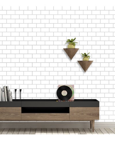 Papel de Parede Pedras Tijolos Brancos