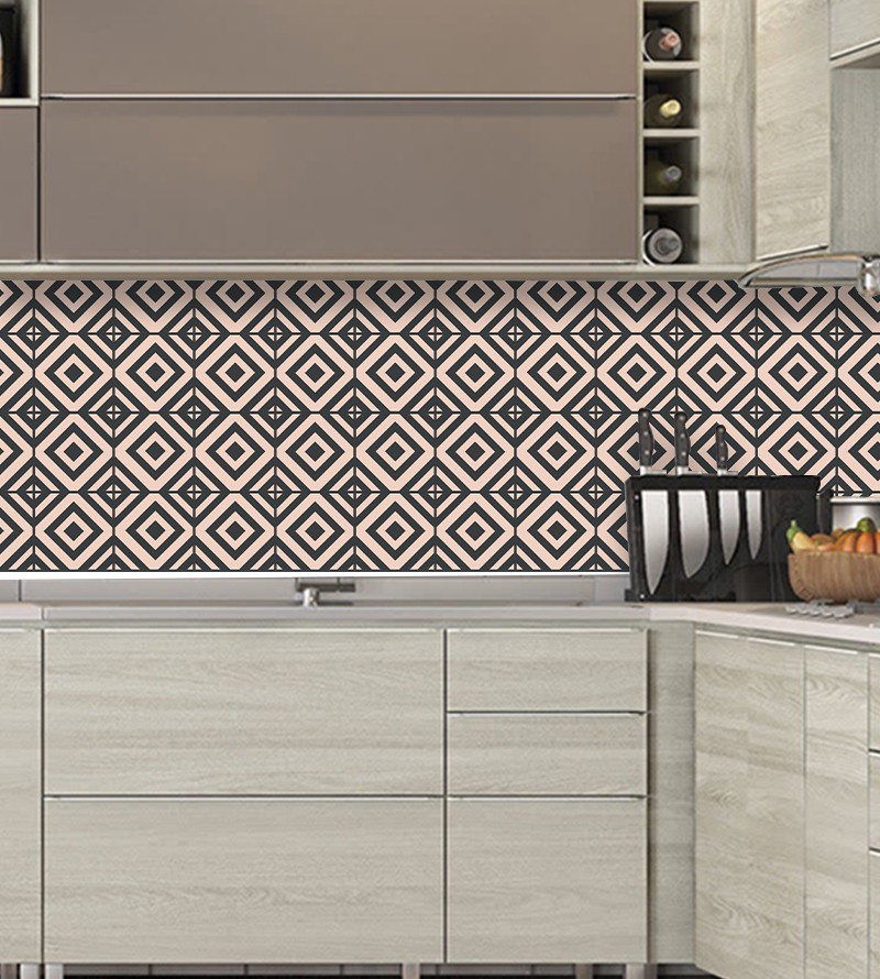 Adesivo De Azulejo em Tons de Cinza e Bege