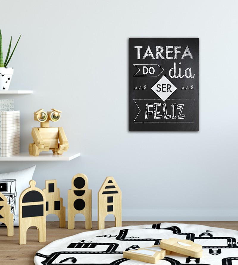 Quadro decorativo Tarefa do dia ser feliz